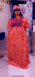 African dress with head tie