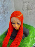 Side Parted Cornrow Braided Wig