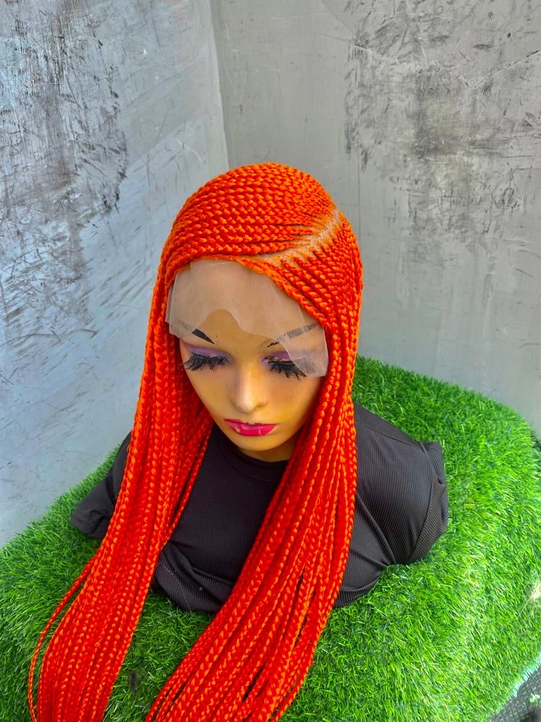 Side Parted Cornrow Braided Wig