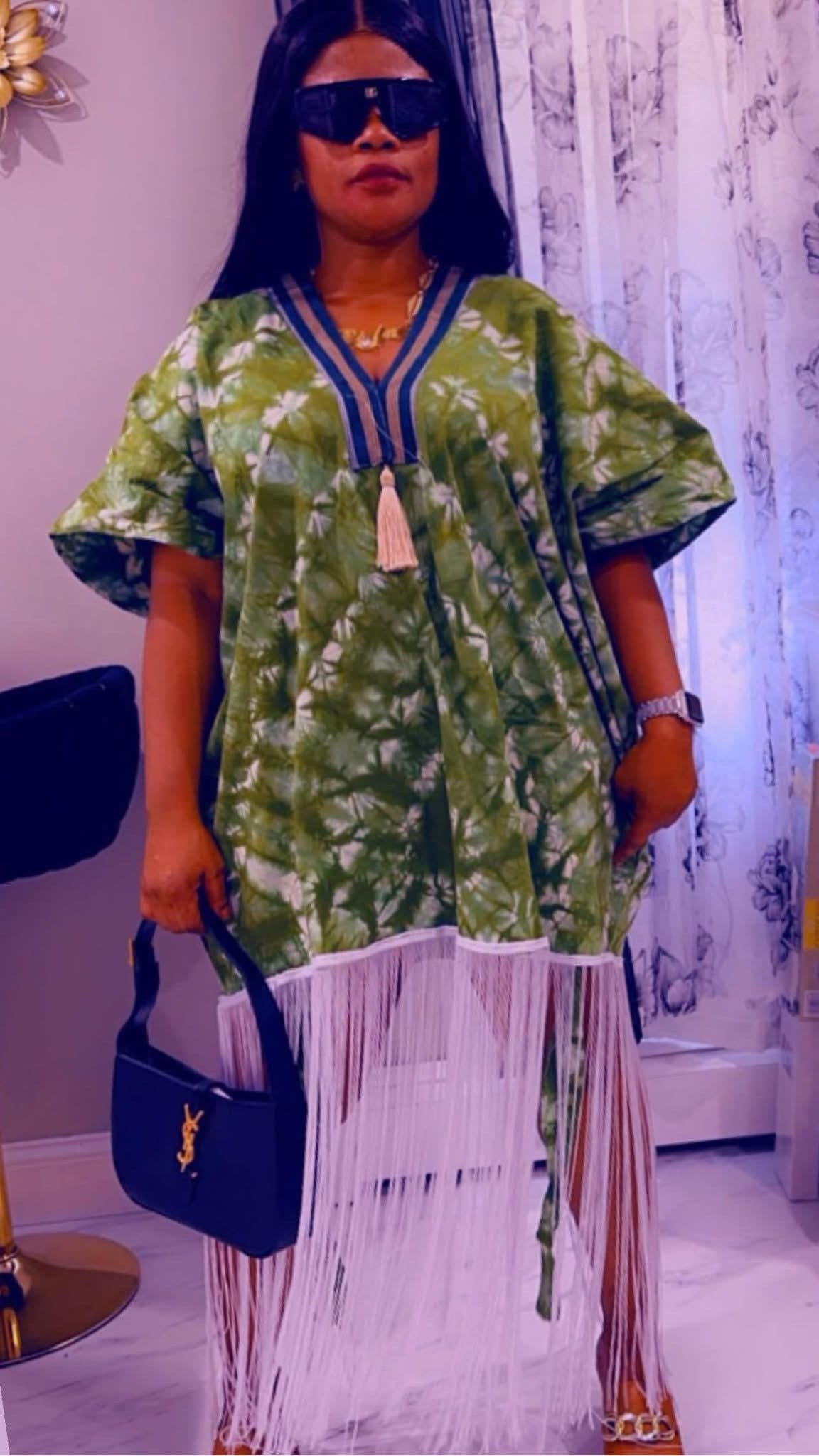 Comfy overside fringe dress