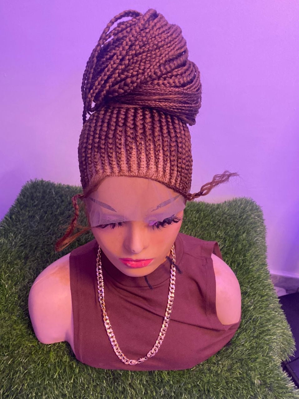 Updo Cornrow Braided wig