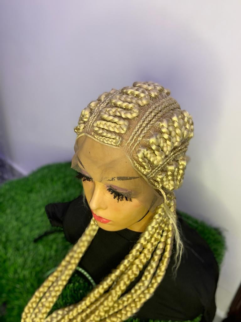 Zig zag cornrow wig