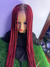 Load image into Gallery viewer, Small box braided wig  with baby hair