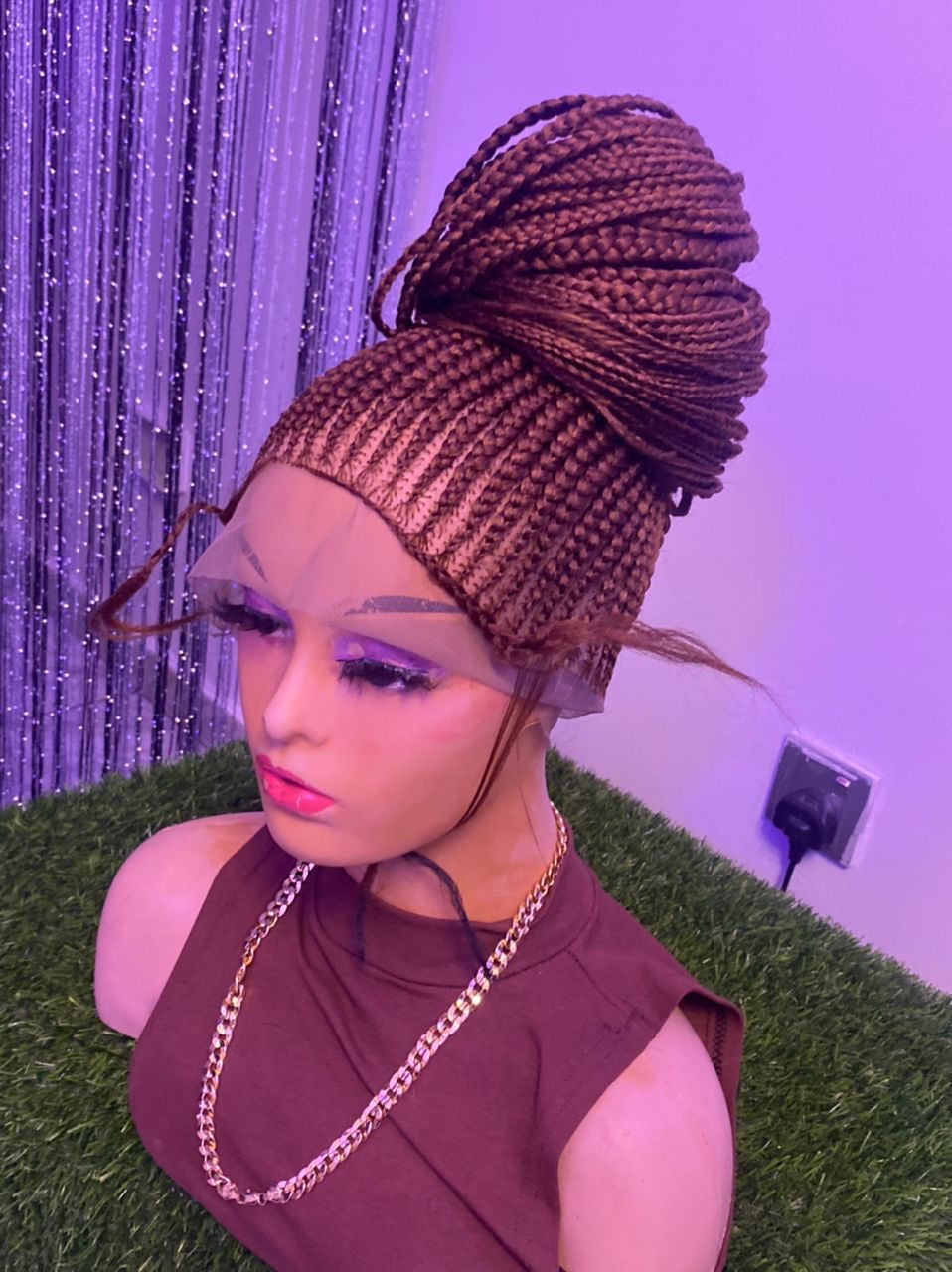 Updo Cornrow Braided wig