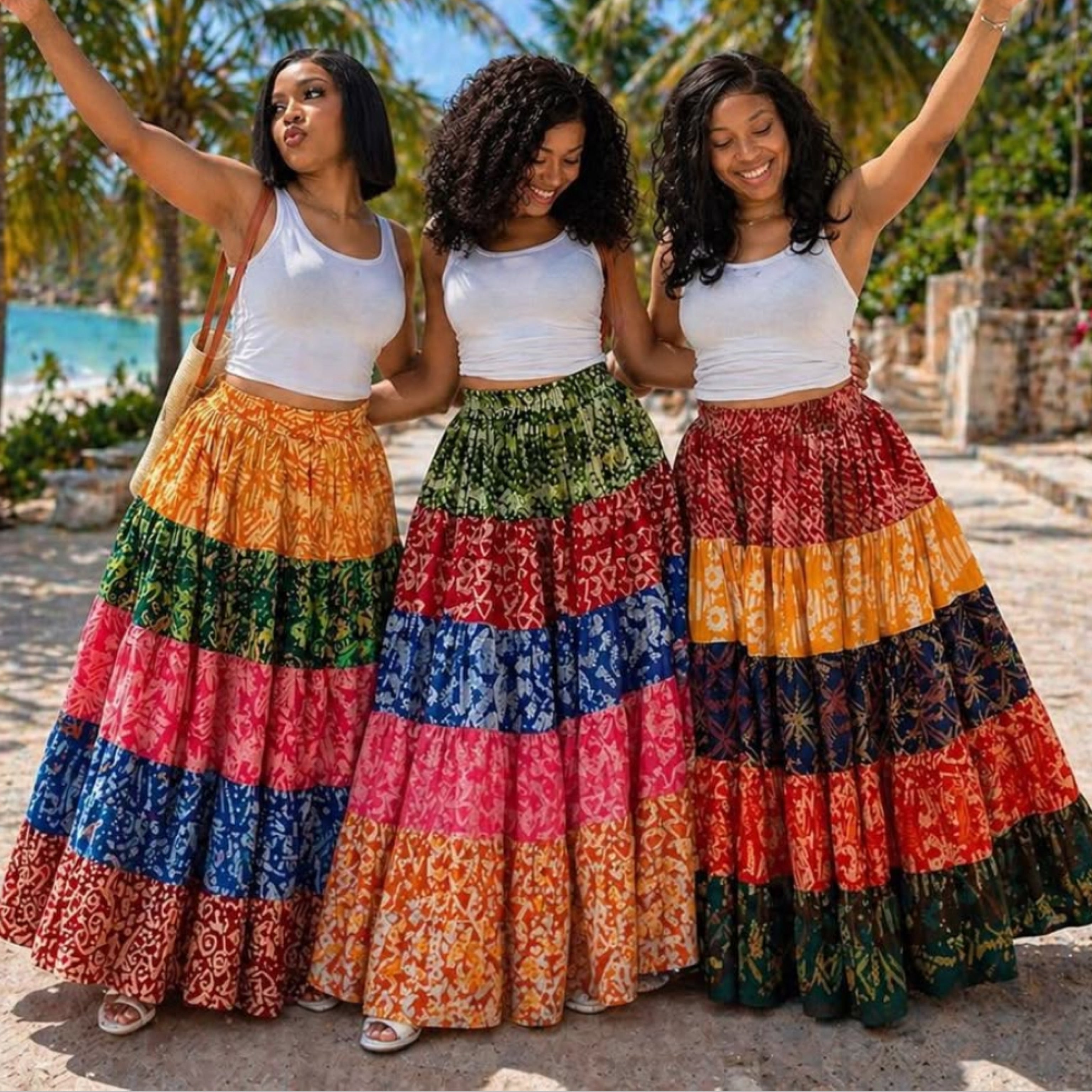 African cotton  print skirt