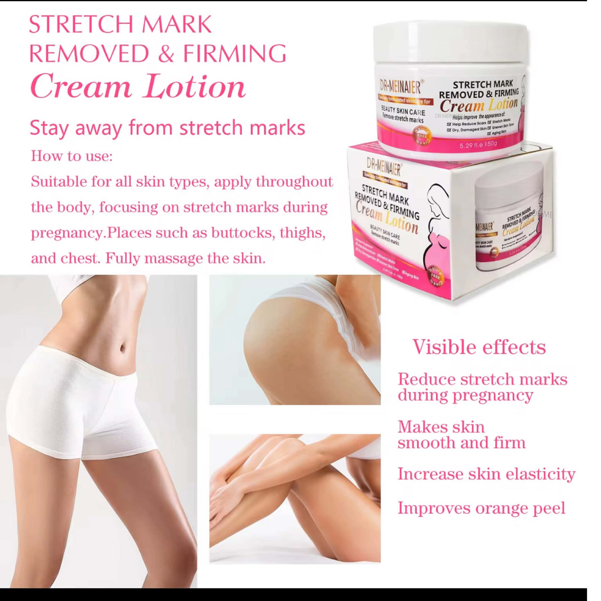 Stretch mark removed and firming Cream