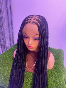 Small size knotless  braided wig for black woman