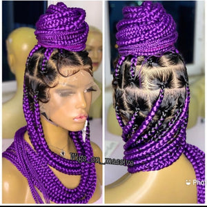 360 knotless box braid wig