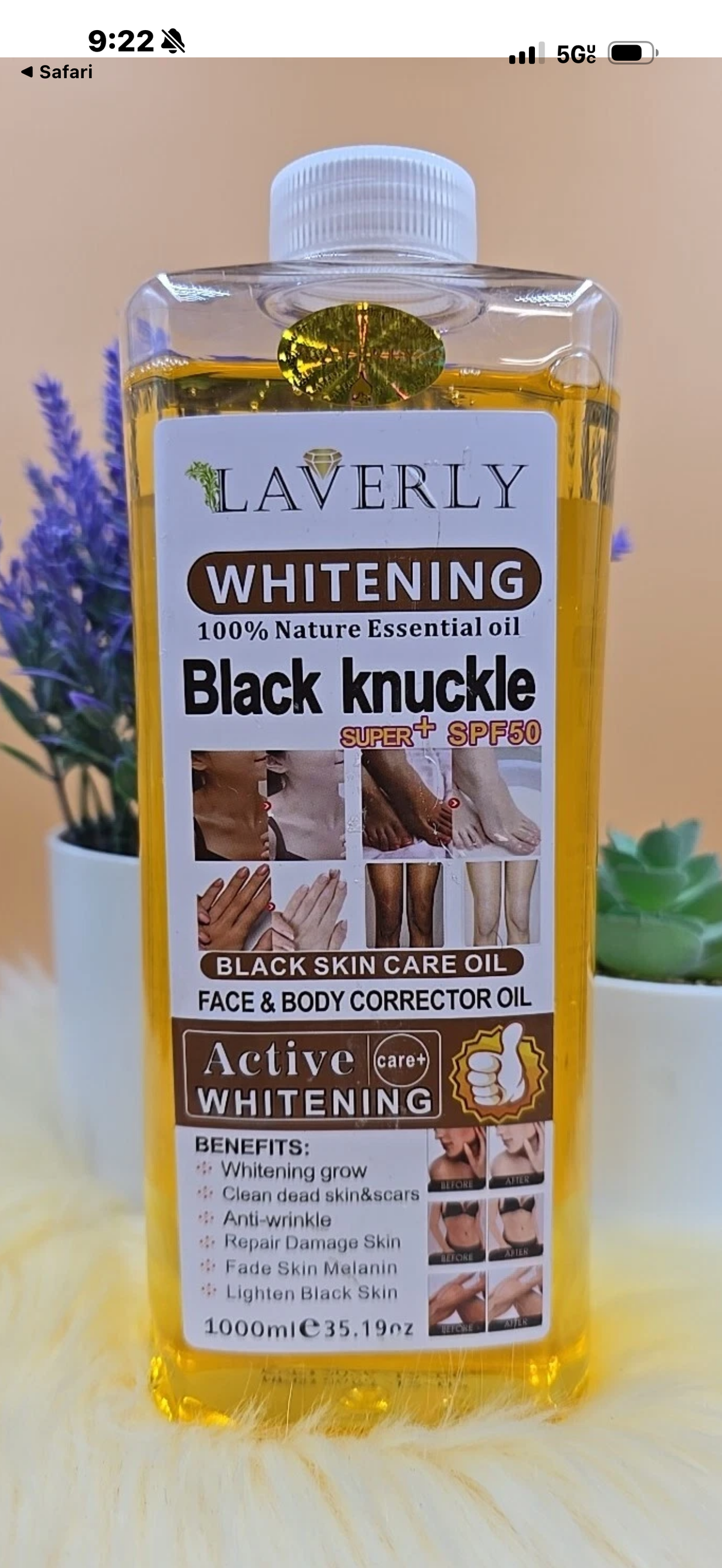 Black knuckles oil