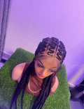 Zig zag cornrow wig
