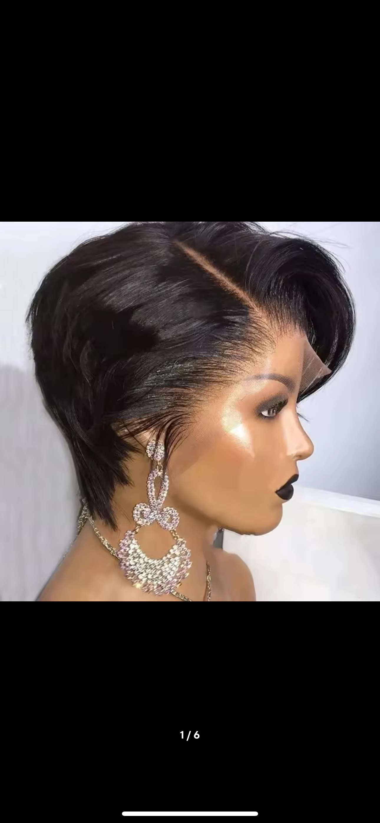 Side part human hair wig