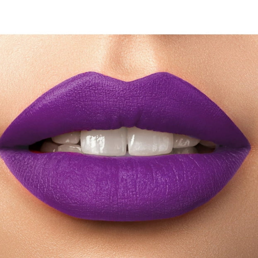No stick purple matte lipstick