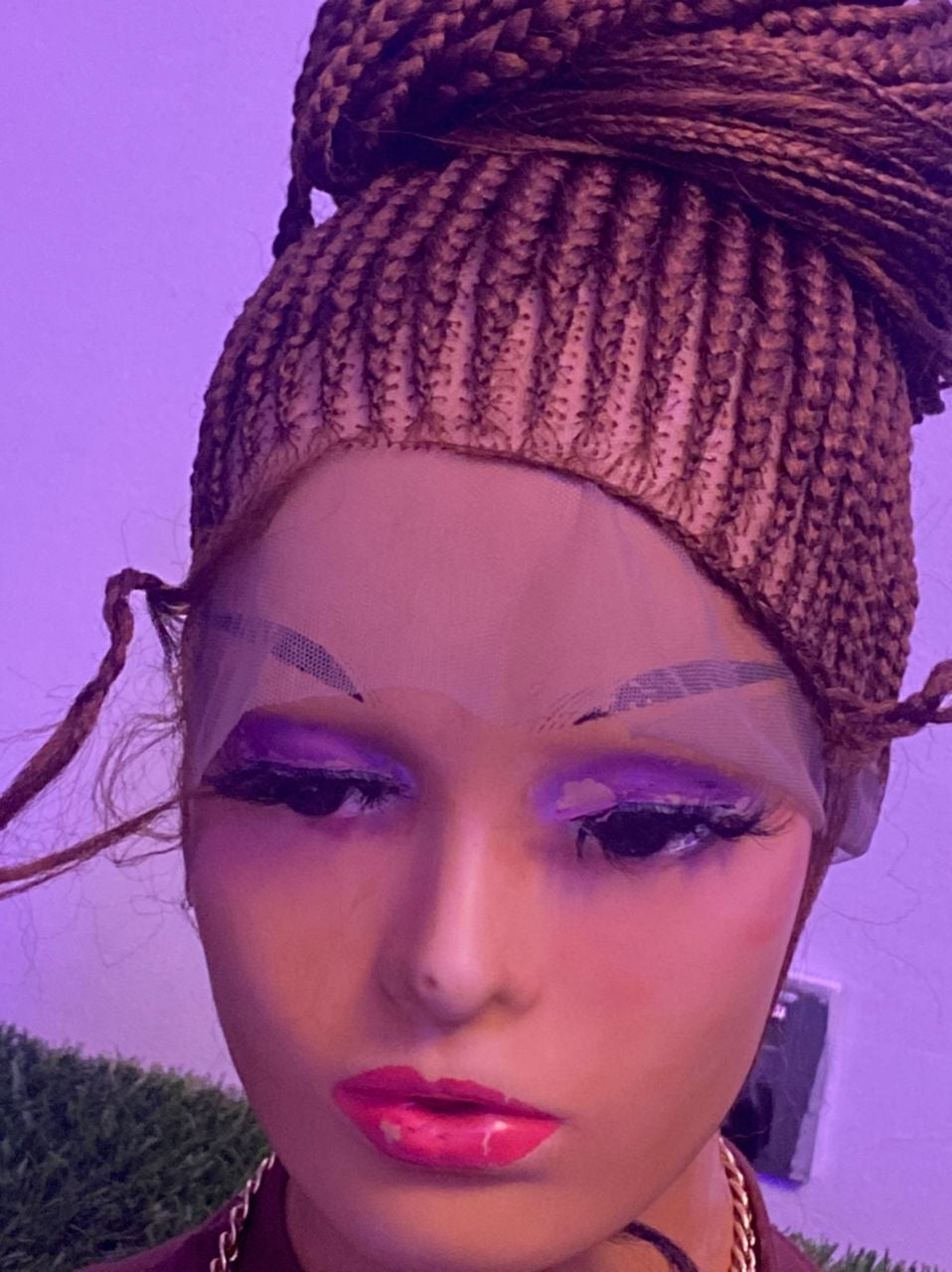 Updo Cornrow Braided wig