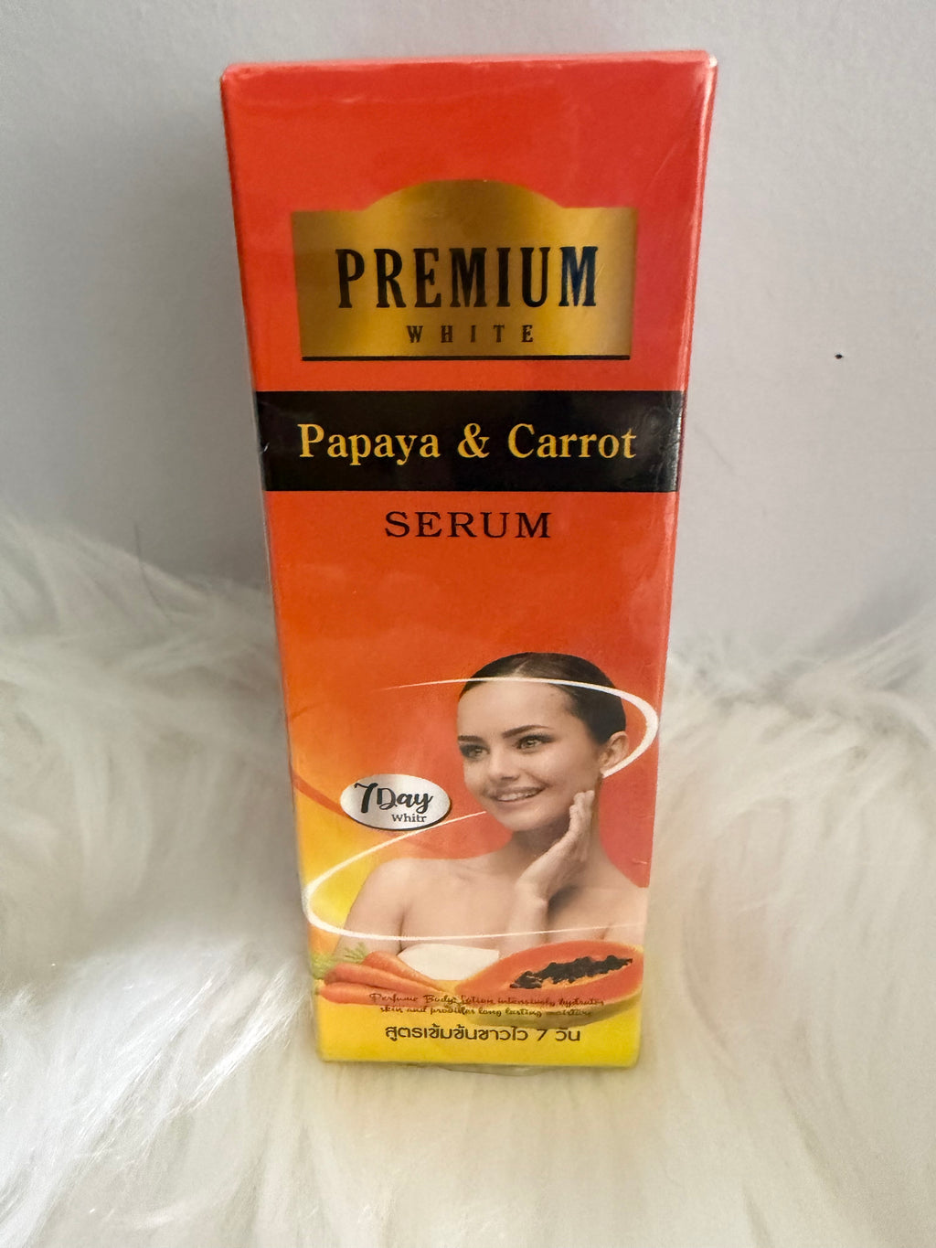 Papaya and carrot whitening serum