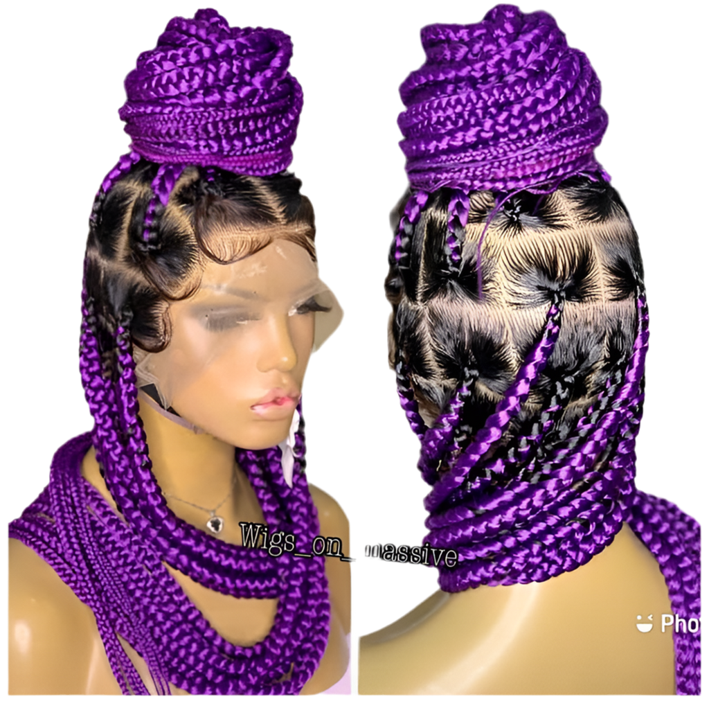 360 knotless box braid wig