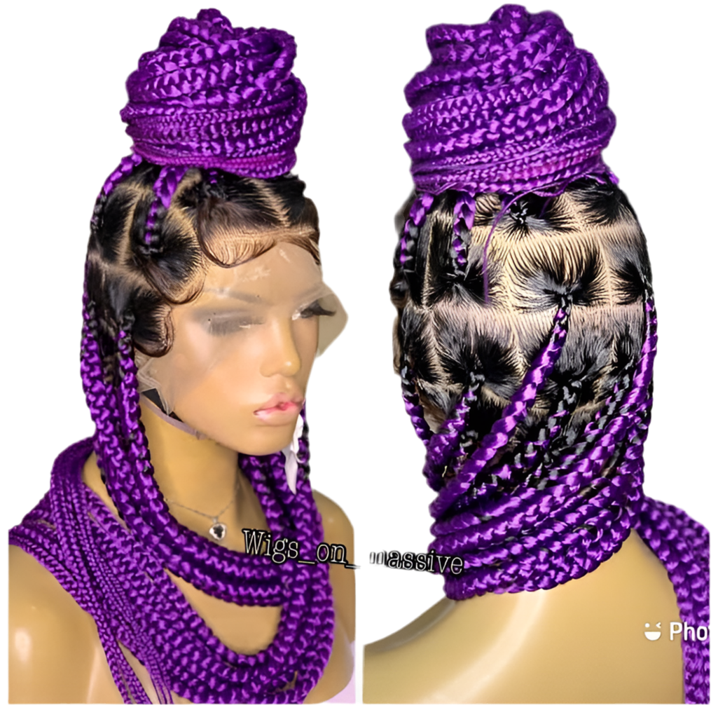 360 knotless box braid wig