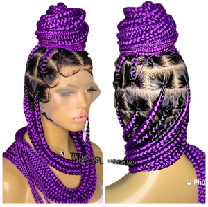 360 knotless box braid wig