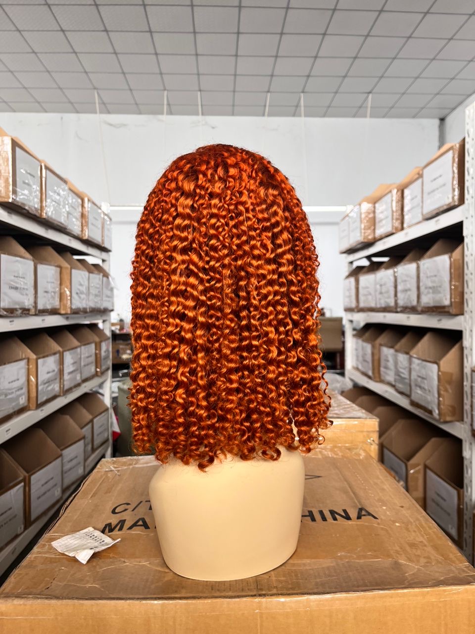 Deepwave ginger color human hair wig