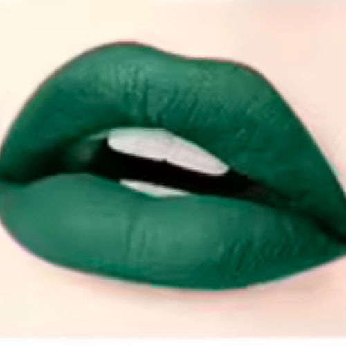 Green matte lipstick