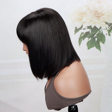 Load image into Gallery viewer, Bone straight Bob Bang Brazilian Human Hair