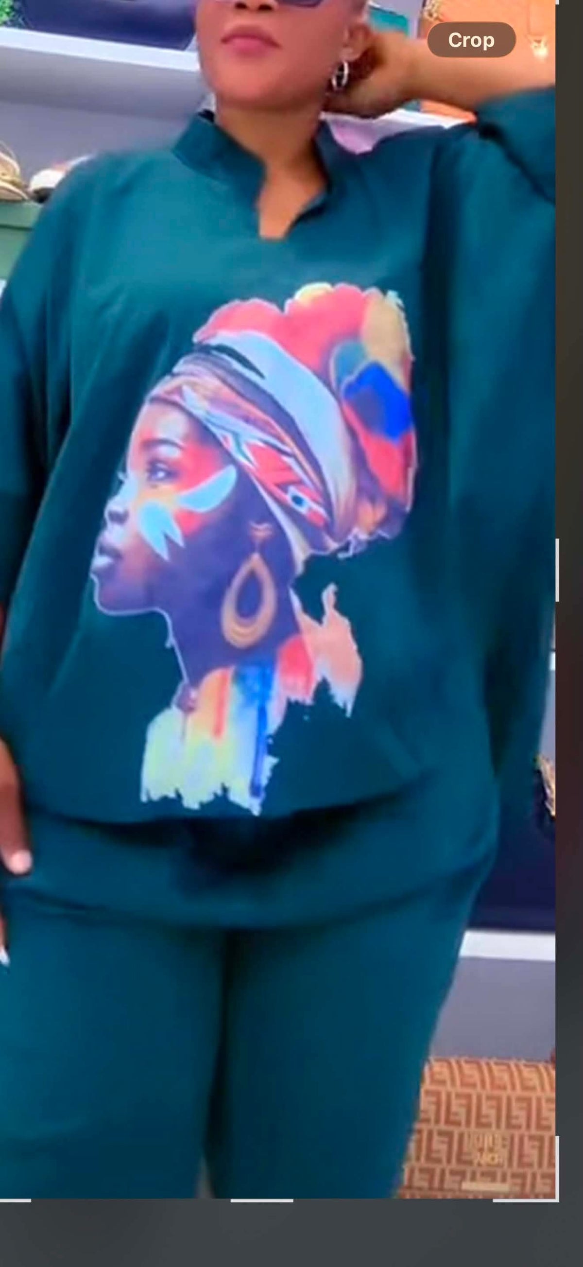 Short African pantsuit