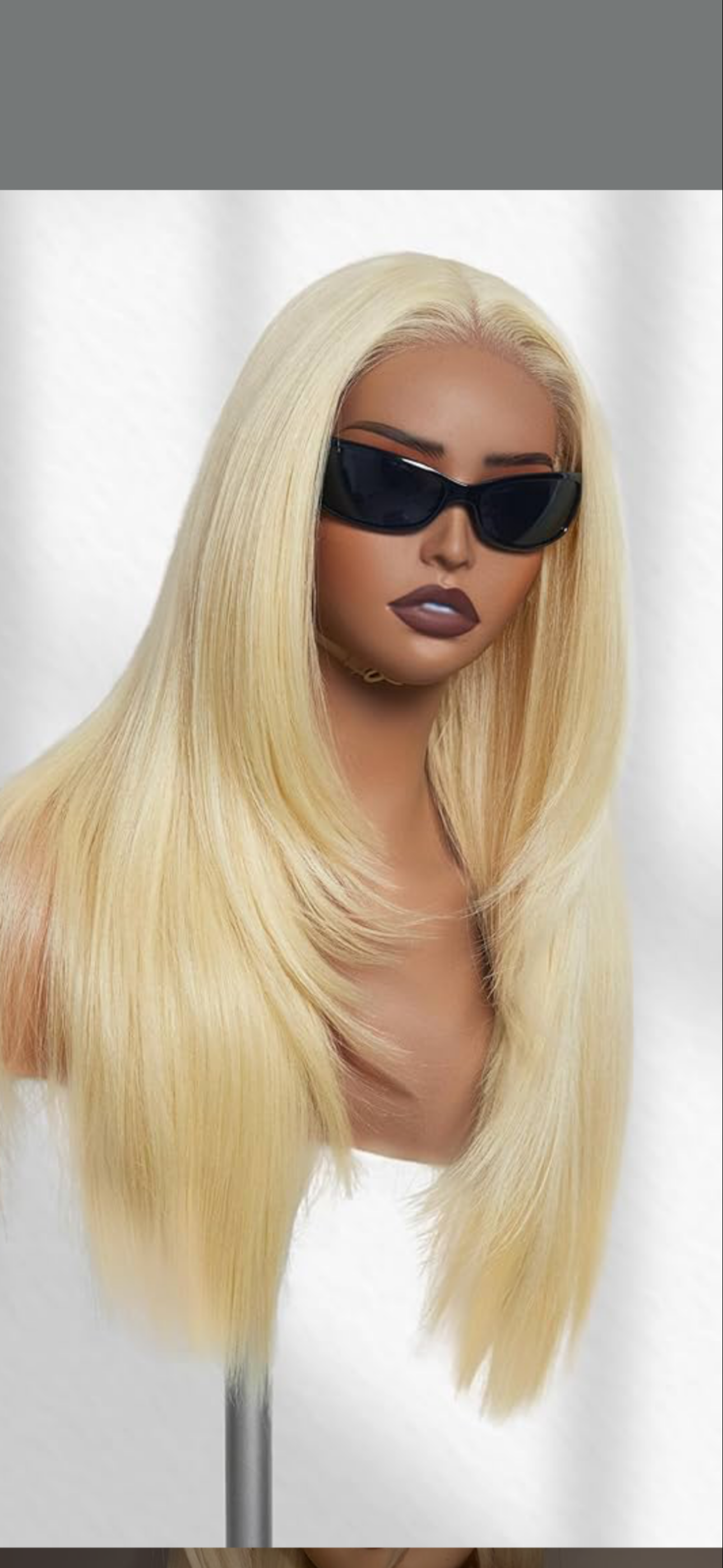 Luxurious Long Straight Blonde human hair wig