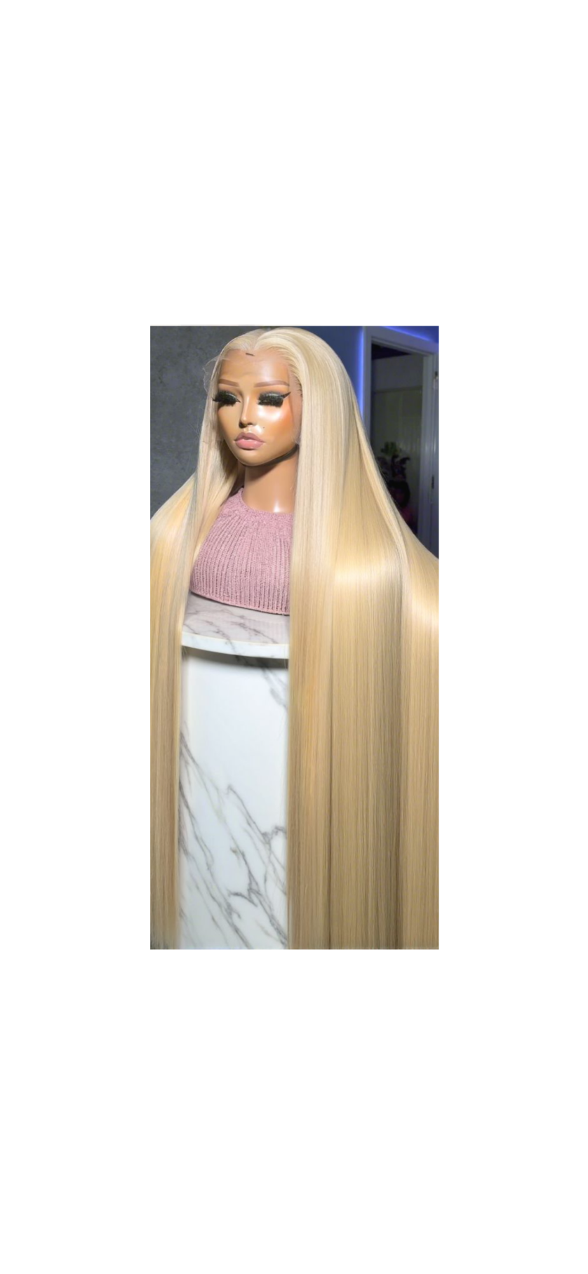 Beautiful Blonde human hair wig- Straight