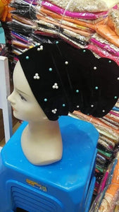 Beaded Velvet Turban Headwrap