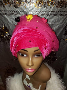3D Flower Turban Headwrap