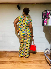 Load image into Gallery viewer, Yellow Kente Style Jumpsuit