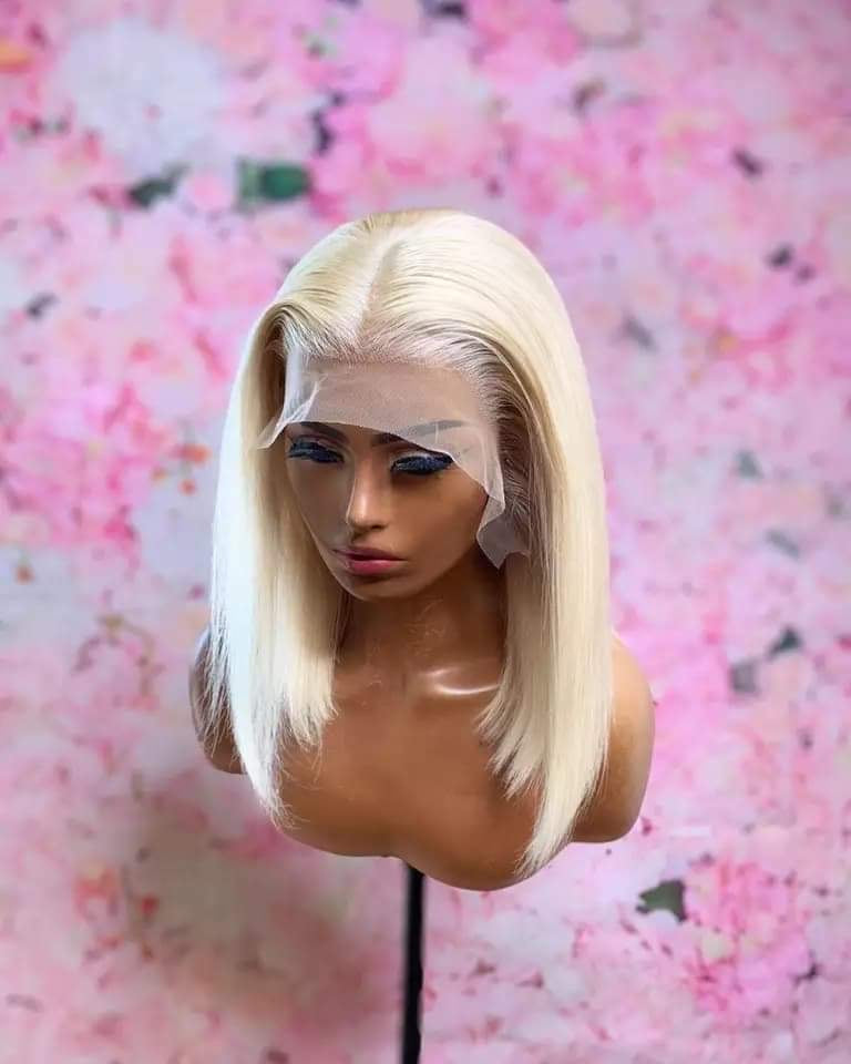 Brazilian Human Hair 13x4 Straight Short Bob Wig