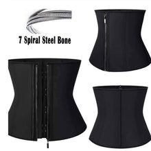 Load image into Gallery viewer, Woman Latex Zip Waist Trainer