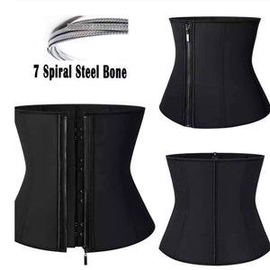 Woman Latex Zip Waist Trainer