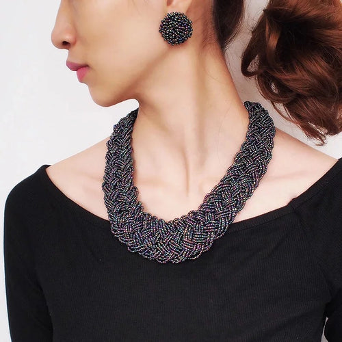 Resin Beaded Chunky Necklace