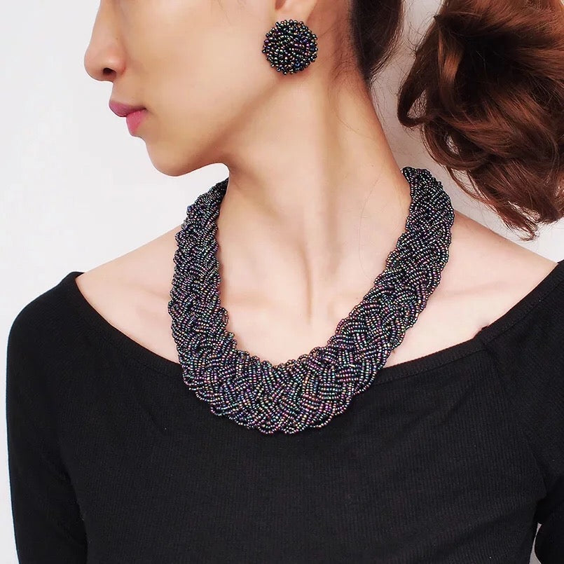 Resin Beaded Chunky Necklace