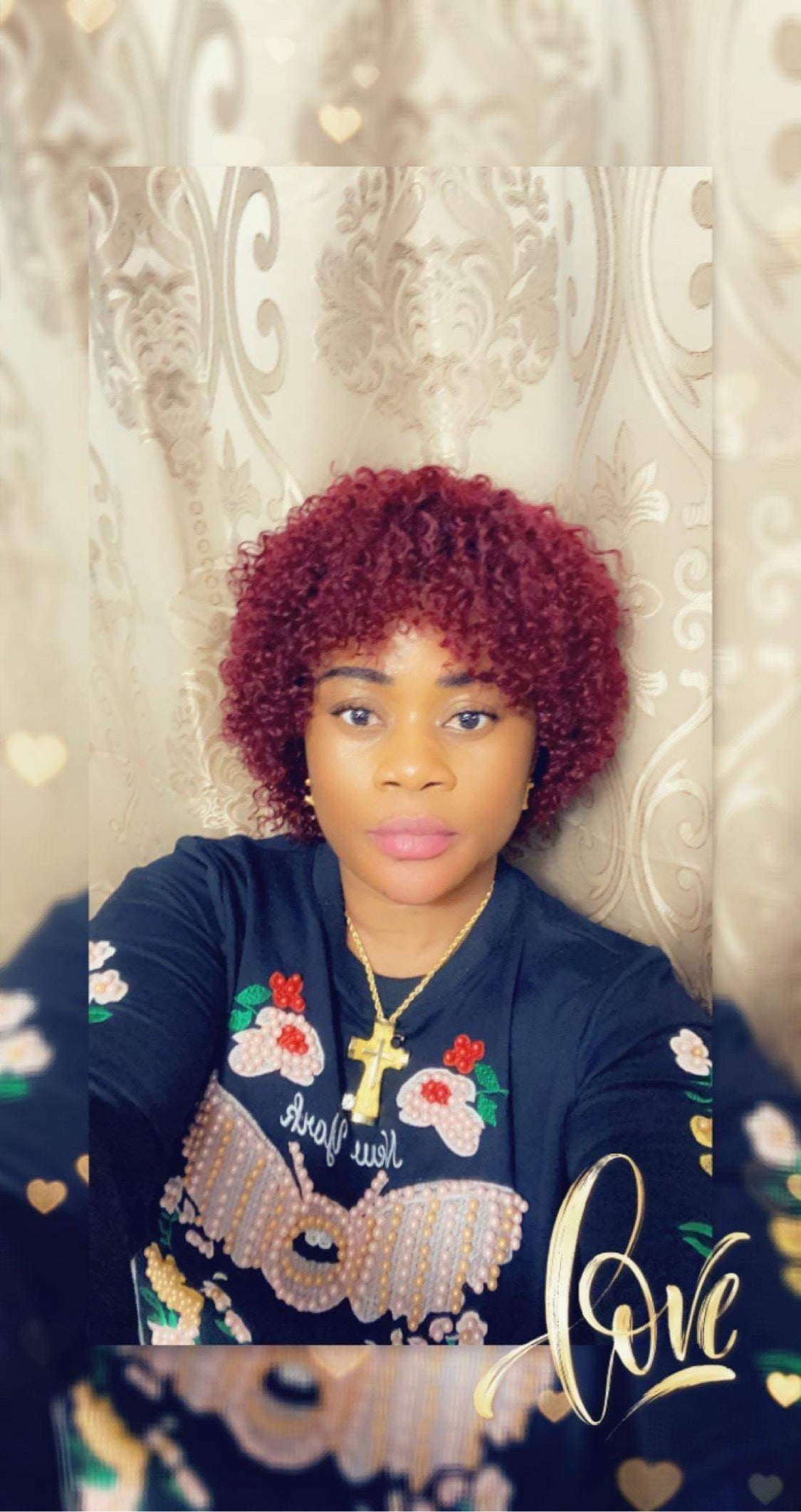 Short curly Afro Wig (Human Hair) 1b
