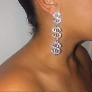 Get Money Rhinestone Earrings