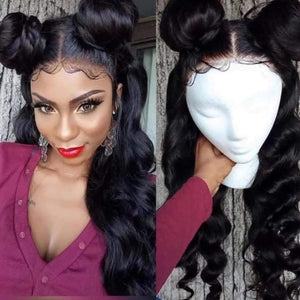 Body Wave Peruvian Human Hair Remy 360 Lace Frontal wig 26 in
