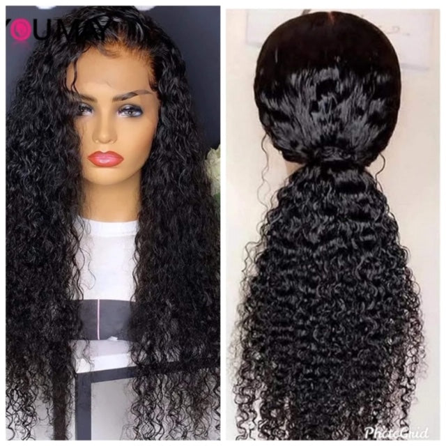 Deep Wave Brazilian Human Hair wig 360 Lace Frontal 24 in