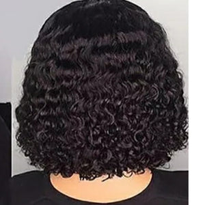 Pre plucked Peruvian 4x4 Remy short Lace Closure Wig