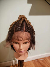 Load image into Gallery viewer, Double Braided updo Cornrow Hair Wig