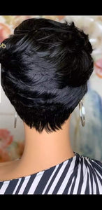 Short Pixie human hair wig