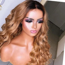 Load image into Gallery viewer, Ombre Blonde lace front Brazilian Wig (Preplucked)