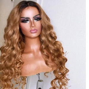 Ombre Blonde lace front Brazilian Wig (Preplucked)